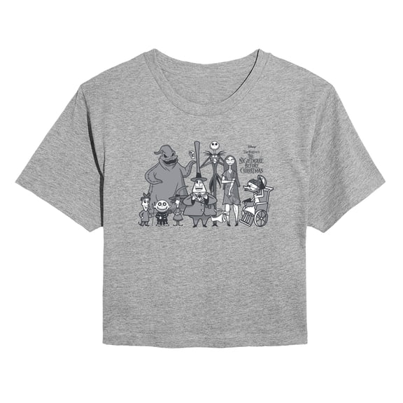 The Nightmare Before Christmas - Lineup - Juniors Cropped Graphic T-Shirt