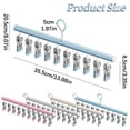 thumbnail image 2 of Space Saving Hanging Closet Organizer with 10 Metal Clips, Pants Hangers with Clothespins for Jeans Skirts Socks, Hat Scarf and Pant Hangers for Closet Storage,Light Blue, 2 of 8