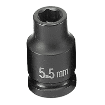 Grey Pneumatic 1/4" Drive x 5.5mm Magnetic Standard Socket