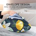 thumbnail image 4 of Yayeee Pillowcase Queen Size Set of 2 Satin Wrinkle Resistant Pillow Case, Lemon Flowers, 4 of 7