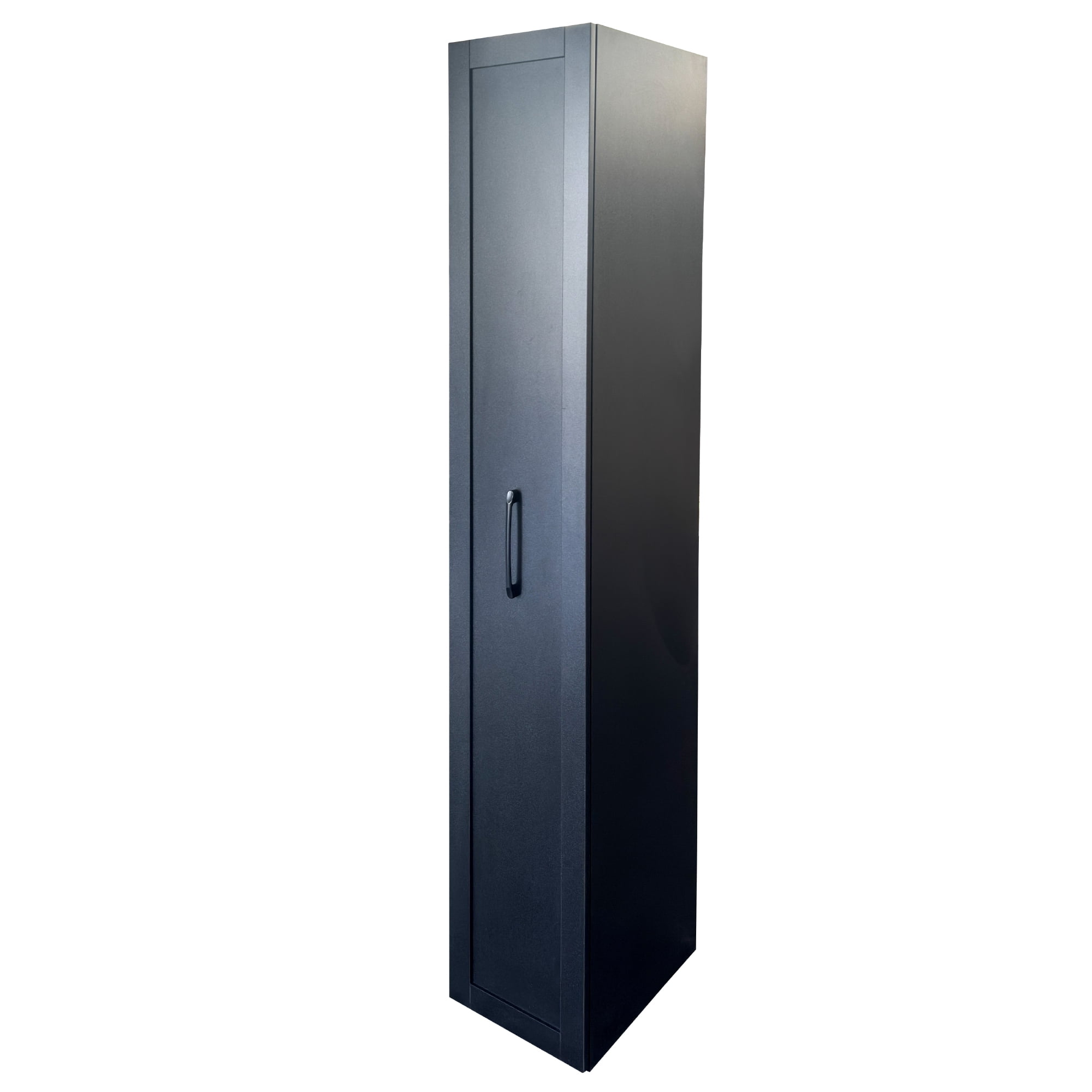 Large Slim Storage Cart Kitchen Rolling Narrow Cabinet with Handle Wheels, Black