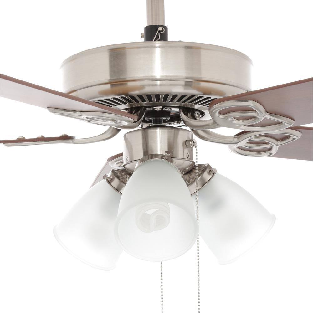 Hampton Bay Yg268 Bn 52 Indoor Brushed Nickel Ceiling Fan W Light