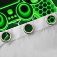 thumbnail image 4 of Manfei Gamer Gaming Blackout Curtains Set of 2 (52x84 Each),Kids Gamepad Controller Window Curtains,Green Geometric Honeycomb Curtains and Drapes For Teens,Microfiber Bedroom Decor, 4 of 6