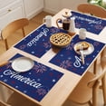 thumbnail image 5 of American Independence Day Placemats Set of 6 Red Blue Fireworks Retro Stars Place Mats Indoor Wipeable Table Mats Washable Cloth Dining Table Placemats for Kitchen Holiday Party Home Decor 13x19 Inch, 5 of 9