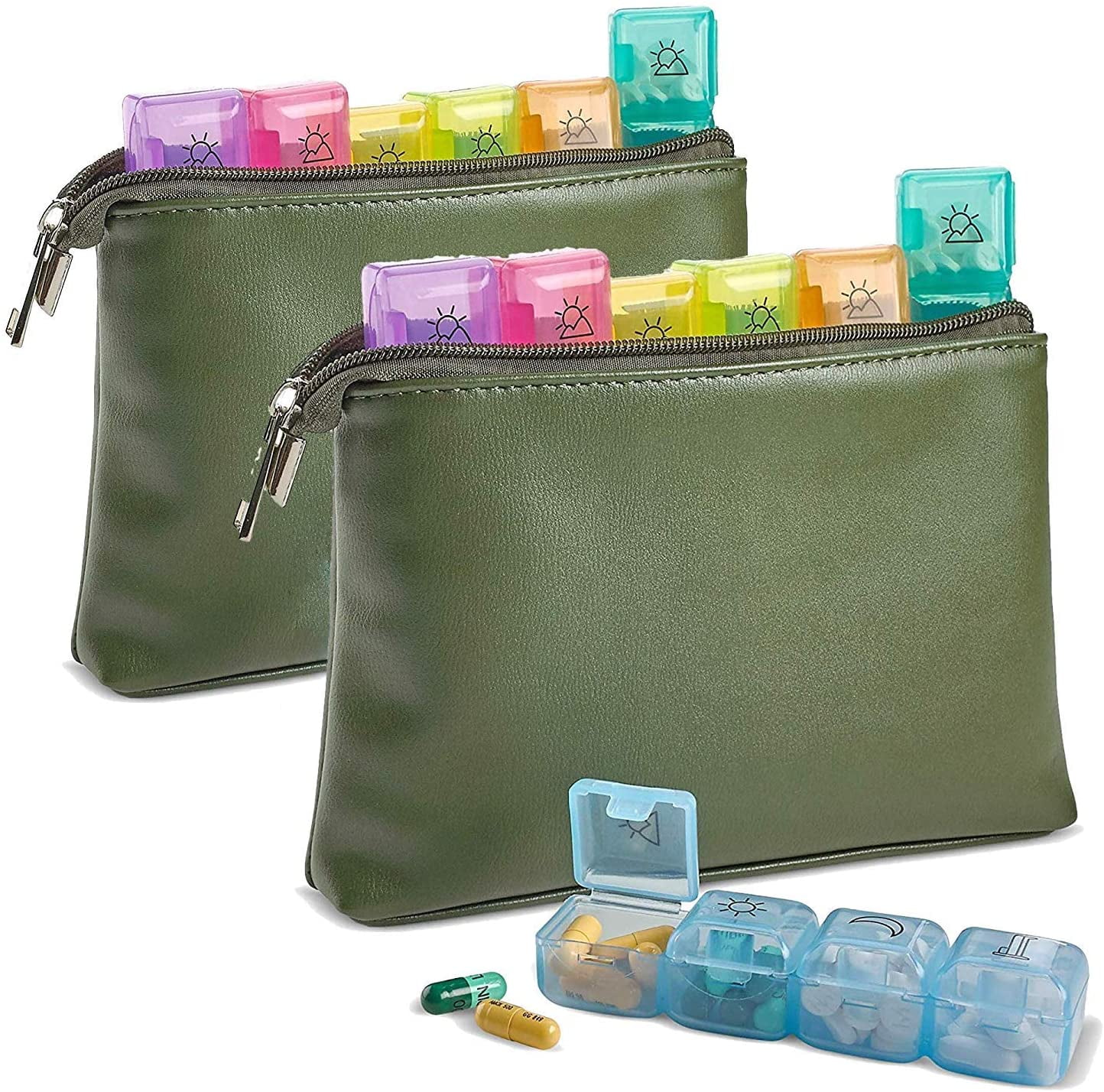 2 week travel pill organizer