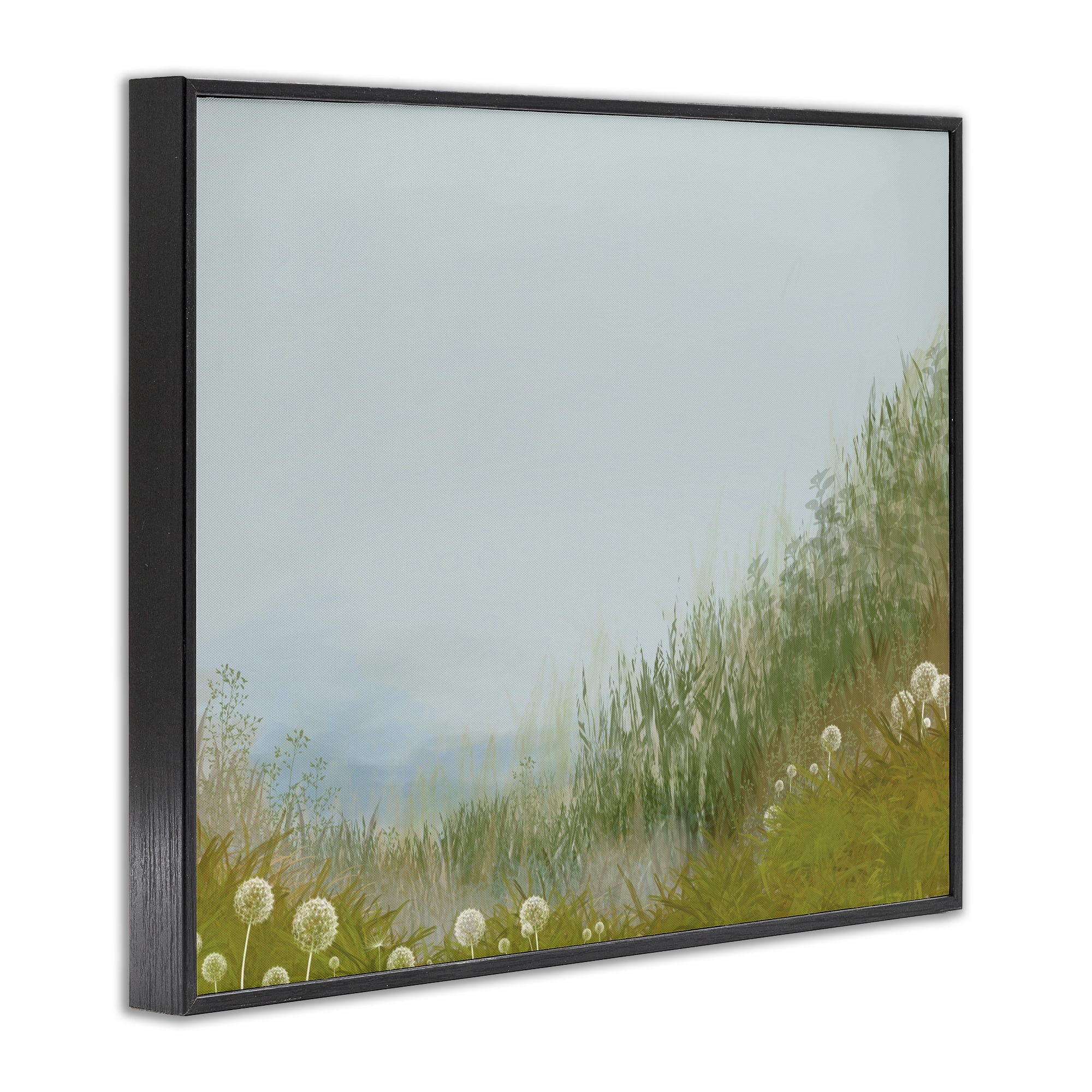 Misty Meadow Hill Black Framed Giclee Art, design by Renel Peters