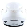 thumbnail image 4 of Casco de moto 1Storm Mechanic blanco brillante aprobado por el DOT, 4 of 4