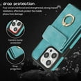 thumbnail image 7 of Allytech 2 in 1 Wallet Case for Apple iPhone 14 Plus, Detachable Cards Holder with Ring Holder Stand Shokproof Compatible with Magsafe Wireless Charging Support Protective Case for Women Men - Green, 7 of 7