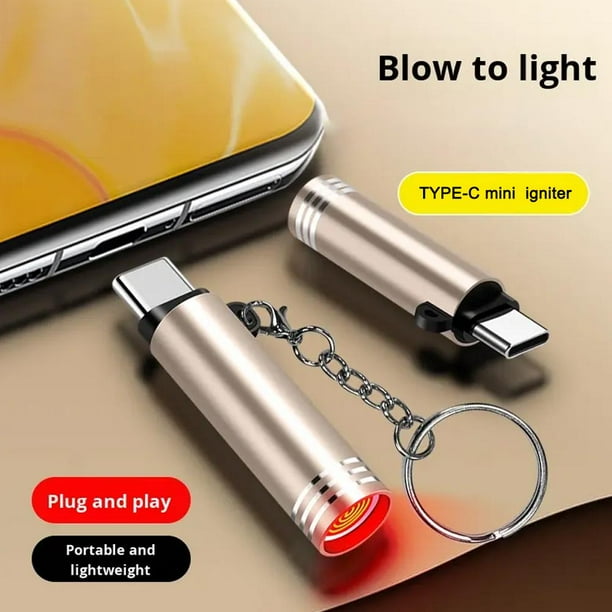 Briquet Sans Fil, Briquet Portable Type-C pour Voiture, avec Peut Passer le  Contrôle de Sécurité, Mini Briquet Rechargeable Sans Gaz pour Voyage