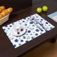 thumbnail image 2 of Placemat, Pioneer Flower Floral Print Pattern Place Mats Table Mat Set Of 2, PVC Washable Placemats for Party Kitchen Dining Decoration, 18x12 Inch, Fade Resistant, 2 of 6