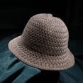 thumbnail image 2 of CoCopeaunts Bucket Hat for Women Solid Color Knit Hats Ladies Shopping Trip Winter Warm Crochet Fisherman Cap Wide Brim, 2 of 8