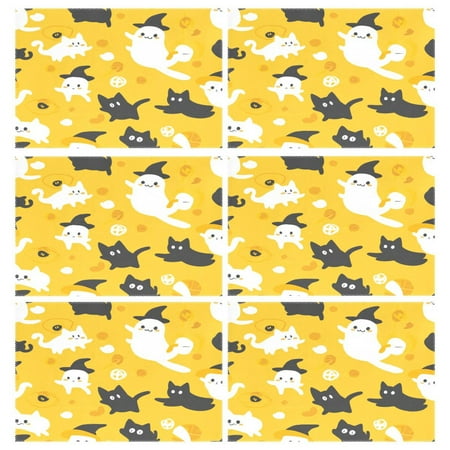 

Cute Animal Patterns 6-Piece 12x18in Durable Place Mats Heat-Proof and Non-Slip