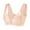 Beige, variant on Women's Lace Bra Front Close Sexy Deep V Cami Halter Bralette Comfort Everyday Bra Plus Size