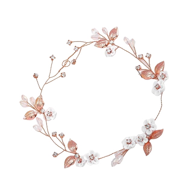 Minnieouse Mujeres pelo vid exquisito hecho a mano decorativo elegante cristal rhinestone perla boda nupcial diadema cabeza banda Ropa, zapatos y accesorios Miscelánea