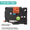 thumbnail image 4 of NineLeaf 3 Pack Compatible for Brother P-touch TZe-B21 TZ-B21 9mm 3/8'' Black on Fluo Orange Laminated TZe TZ Label Tape 0.35" x 16.4ft, 4 of 7