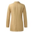 thumbnail image 5 of Mifelio Blazers for Women, Womens Casual Pocket Office Draped Front Cardigan Jacket Work Suit Cardigan Coats for Women Khaki L, 5 of 5