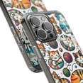thumbnail image 3 of DistinctInk Clear Hybrid Case for Apple iPhone 16 Pro Max (6.9" Screen) - Colorful Cats and Yarn Playfulness - Lightweight Grip, 3 of 5