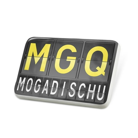 Porcelein Pin MGQ Airport Code for Mogadischu Lapel Badge – NEONBLOND
