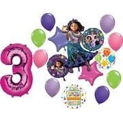 Angle View: Disney Encanto 3rd Birthday Party Supplies Balloon Bouquet Decorations