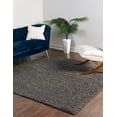 thumbnail image 3 of Rugs.com Comfort Solid Shag Collection Rug – 7 Ft Square Graphite Gray Shag Rug Perfect For Living Rooms, Kitchens, Entryways, 3 of 9