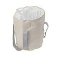 thumbnail image 3 of Cubo plegable para acampar de poliéster de doble capa con bolsa de almacenamiento para exteriores Beige, 3 of 10