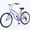 Purple, variant on POVANLI  26 inch Beach Cruiser Bikes,Steel Frame Single Speed Bicycles Suitable for teenagers aged 13 and above and adults, Double V brakes,Comfort Grips,85%Assembled,Gift(Purple)
