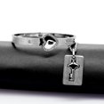 thumbnail image 2 of Uloveido Stainless Steel Heart Lock Bracelet and Key Pendant Necklace for Men and Women with Cubic Zirconia Y474, 2 of 6
