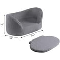 thumbnail image 2 of Cat Sofa Couch, Pet Sofa for Cats and Small Dogs, Sherpa Fleece Cat Sleeping Bed, Ultra-Soft Snuggle Cat Sofa for Indoor Kitten, Luxury Mini Dog Couch Sofa Bed, Gray, 2 of 8