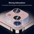thumbnail image 5 of Dteck for iPhone 15 Plus Camera Lens Protector, Case-Friendly Strong Adsorption Metal Tempered Glass Rear Camera Protector,Rosegold, 5 of 7