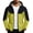 Yellow, variant on Big & Tall Men's Windproof Outdoor Softshell Jacket Fleece Lined Thicken Thermal Hooded Outerwear Color Block with Zip Pockets for Hiking Camping, Yellow, 4XL