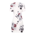thumbnail image 5 of Giftesty Womens Plus Size Dresses Women Casual Slimming Draw Back Printed Short Sleeves Cold Shoulder Dress, 5 of 5