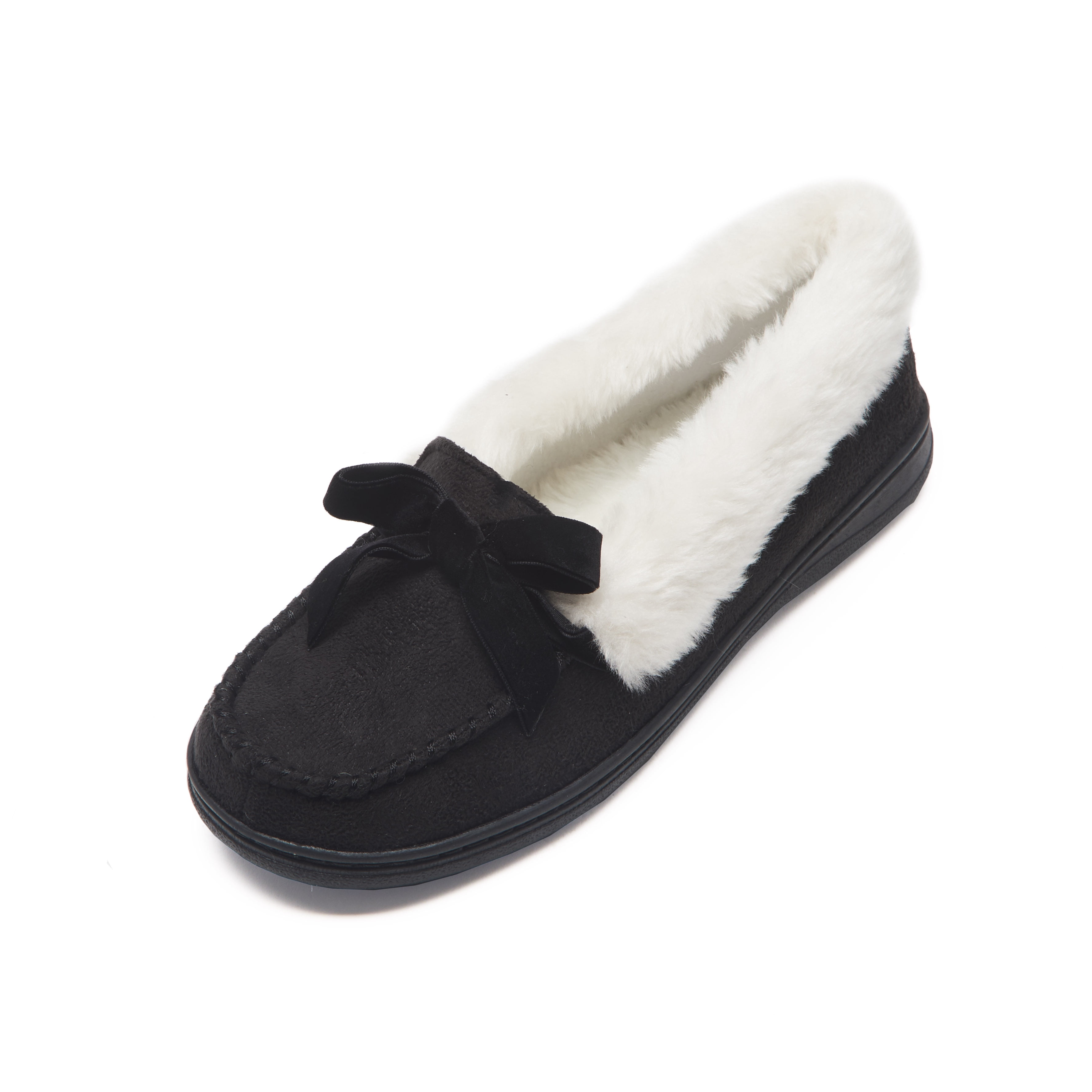 Jessica Simpson Womens Micro Suede Moccasin Indoor Outdoor Slipper