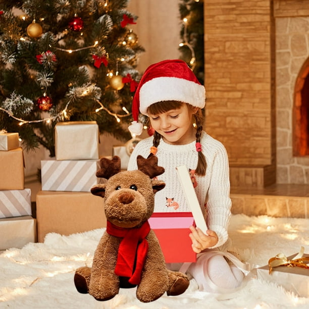 Adornos navideños, peluches, muñecos navideños, lindos alces, muñecos de nieve con bufanda, un gran regalo para niños, fiestas navideñas, intercambio o decoración festiva suave para el hogar en otoño