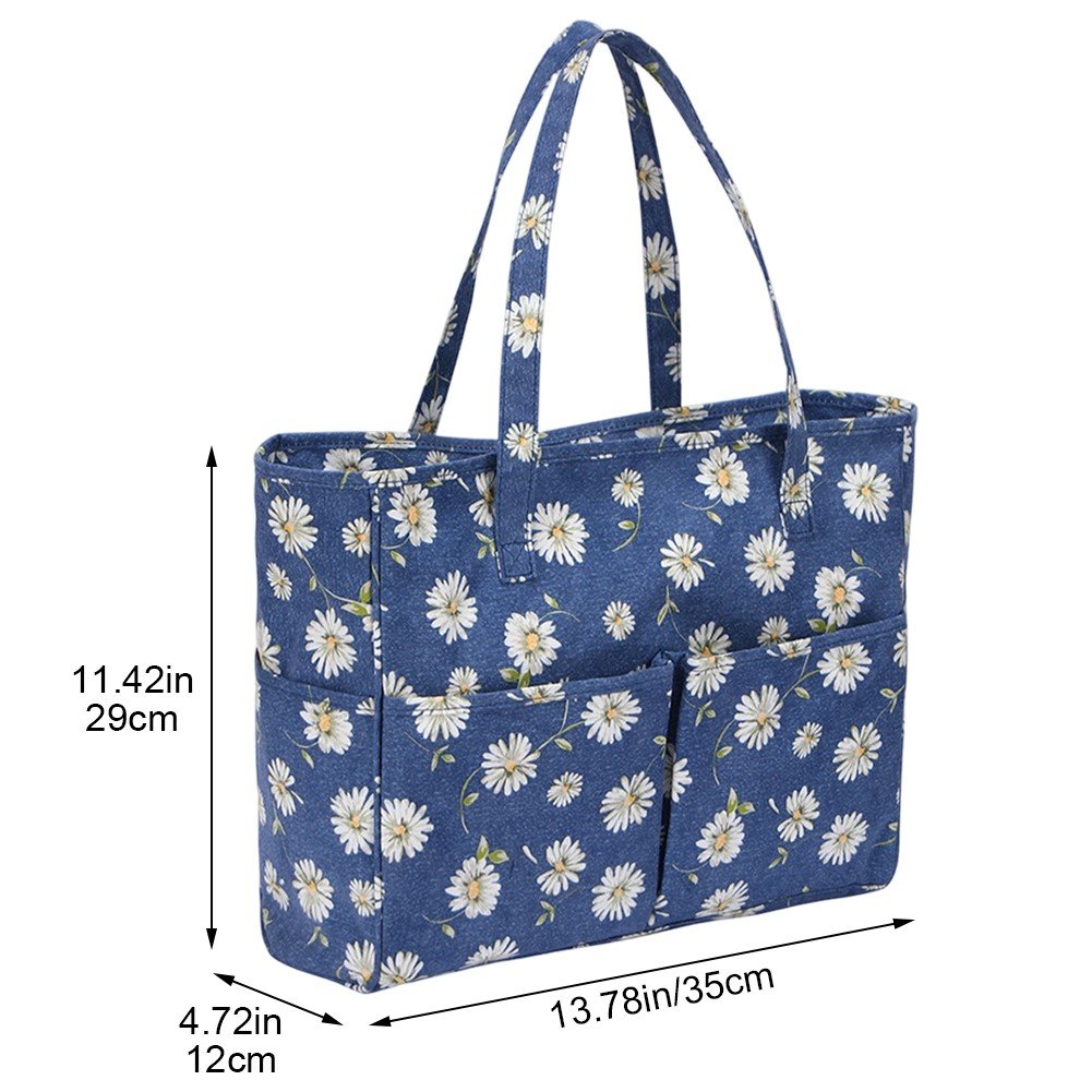 Large Crochet Bag Knitting Bags Totes Organizer, Traveling Crochet Bags Yarn Bag for Carrying Crochet Hooks, Knitting Kit, Skein Yarn Wool, Project, Knitting & Crochet