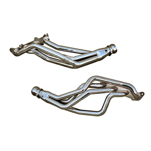 BBK Performance 16340 1-3/4 Long Tube Headers Coyote Swap Polished Silver Ceramic Fits select: 1986-2004 FORD MUSTANG, 1985 FORD MUSTANG LX/GT