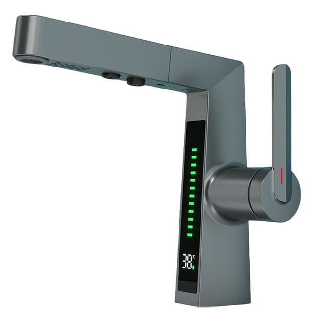 Maytalsory Digital Display Bath Faucet Pull Intelligent Digital Display Faucet And Rinse Water-saving Wide Cleaning Range