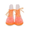 thumbnail image 4 of New Women Red Ruby Gum-1 Clear Lace Up Lug Sole Combat Rain Boot, 4 of 6