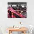 thumbnail image 2 of Creowell Pink Wall-Art Bedroom - Abstract Art Wall Decor - Black And White Canvas Wall Art For Living Room City Pictures Poster Ready To Hang Size 20x16 in/16x12 in, 2 of 4