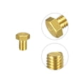thumbnail image 4 of Unique Bargains Brass Hex Bolts, 3/8-16x1/2' 2 Pack Fully Thread Grade 4.8 Machine Screws, 4 of 4