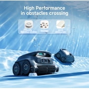 WYBOT B1 Robotic Pool Cleaner, Floor and Wall Cleaning, 120min Runtime Cordless Pool Robot for Inground & Above Ground Pools, Smart Navigation, Self-Parking, Dual Side Brushes, Black Green