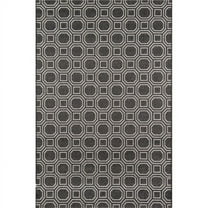 Erin Gates by Momeni Downeast Camden Area, Indoor/Outdoot, Outdoor Rug, 6'7" X 9'6", Charcoal