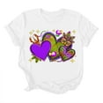 thumbnail image 5 of TSADFHJI Hauts de Noël pour Femmes Manches 3/4 T-Shirts Décontractés Imprimés Mardi Col Rond Manches Courtes Tunique Blouse TTG Blanc, 5 of 5