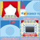 thumbnail image 3 of Disco de teatro de marionetas Doorway, 78 x 170 cm, plegable, azul y rojo, 3 of 7