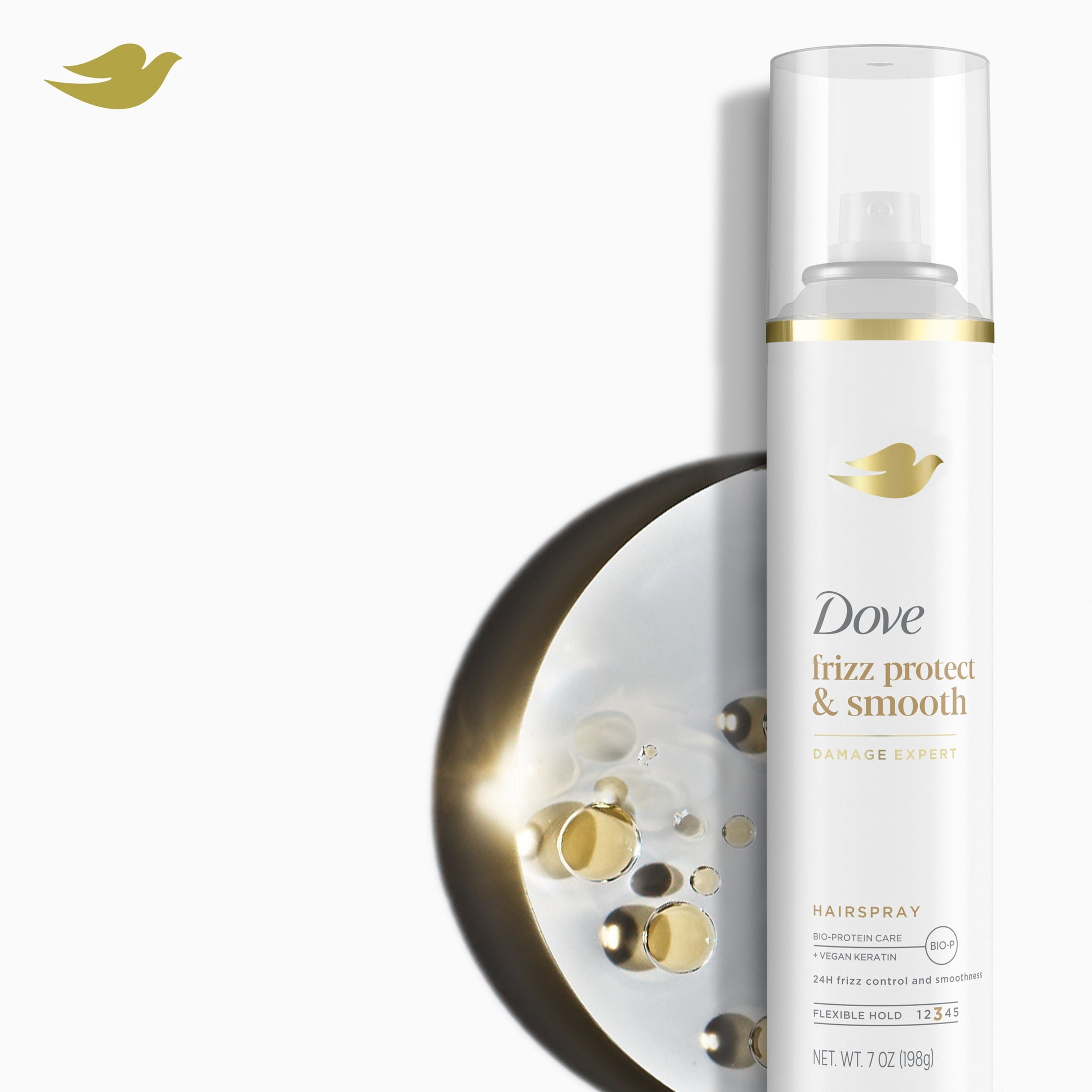 (2 pack) Dove Extra Hold Styling Hairspray Smooth & Protect Against Frizz & Humidity Protect & Smooth All-day Flexible Hold for 24H Frizz Control, 7 oz