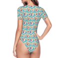 thumbnail image 4 of Naloa Cute Corgi Head Women's Short-Sleeved Onesie, One-Piece Swimsuit for Parties, dates, clubs - X-Large, 4 of 9