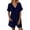 Navy, variant on Women's V Neck Cotton Linen Jumpsuit with Pocket, Short Sleeve Back Zipper Romper, Casual Summer Jumpsuit for Beach Vacation, Streetwear and Daily Wear-Green