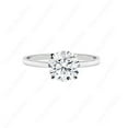 thumbnail image 3 of Cora Jewellery 2CT Round Moissanite Bridge Diamond Solitaire Engagement Ring For Women, 18K White Gold, 3 of 5