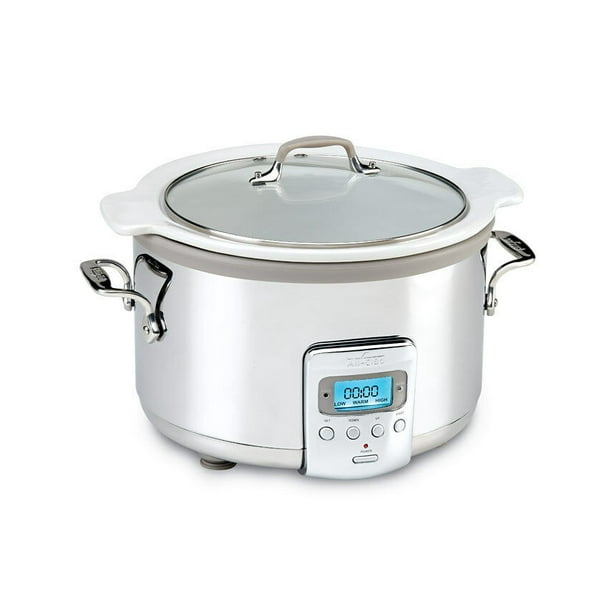 AllClad SD710851 Slow Cooker with White Ceramic Insert & glass lid 4