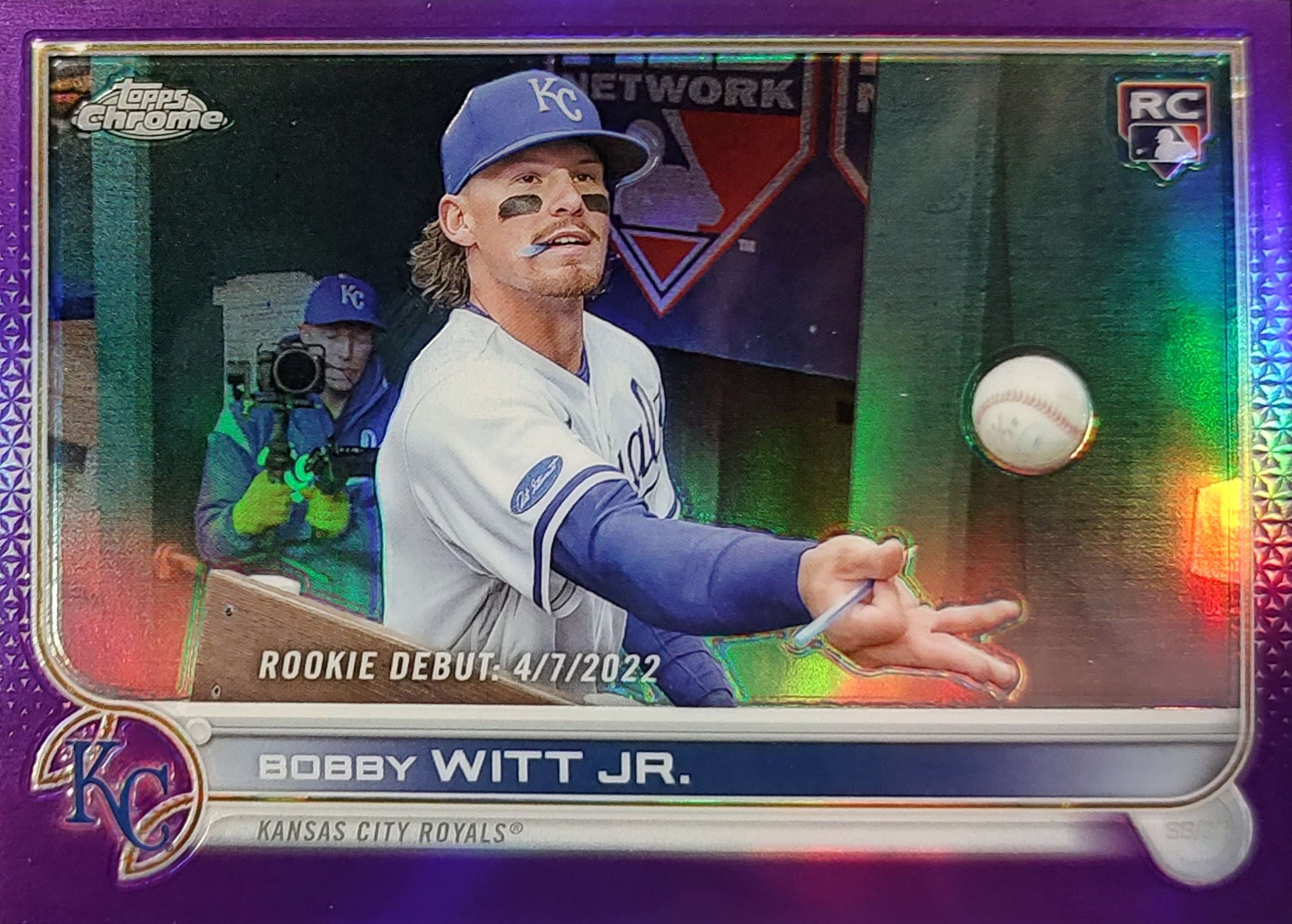 MLB 2022 Topps Update Chrome Bobby Witt Jr. Trading Card MLB 2022 Topps Update Chrome Bobby Witt Jr. Trading Card