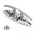 thumbnail image 4 of Rope Cleat 316 Stainless Steel Mooring Bollard Fit for Yachts Speedboats Fishing Boats, 4 of 5